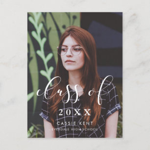 Klasse des eleganten Fotos Abschluss 2025 Postkarte