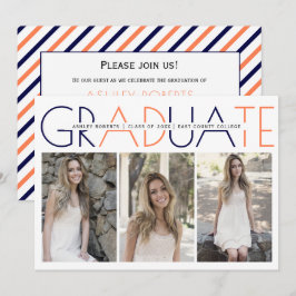 Klasse des Fotos 2023 in Marineblau, Korallen-Absc Einladung