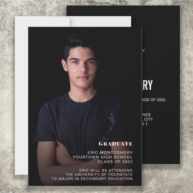 Klasse des Fotos der Boy's Graduation Party 2022 Einladung (Von Creator hochgeladen)