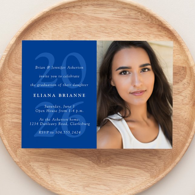 Klasse des Fotos der klassischen blauen Abschlussf Einladung (Von Creator hochgeladen)
