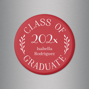 Klasse des Graduate Name Typografy Red Magnet