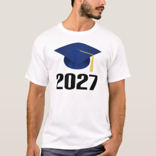 Klasse des graduierten Geschenks des Hut-2027 T-Shirt