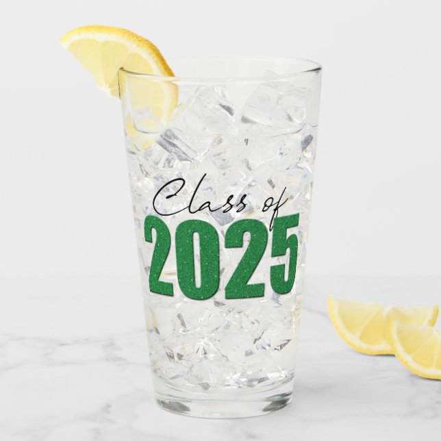 Klasse des grünen Glitzer von 2025 Glas (Vorderseite Ice)