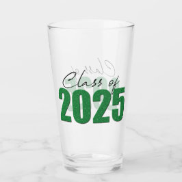 Klasse des grünen Glitzer von 2025 Glas