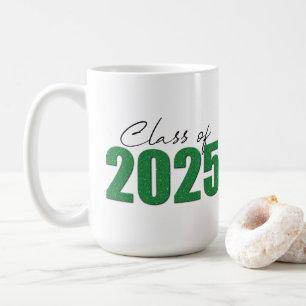 Klasse des grünen Glitzer von 2025 Kaffeetasse