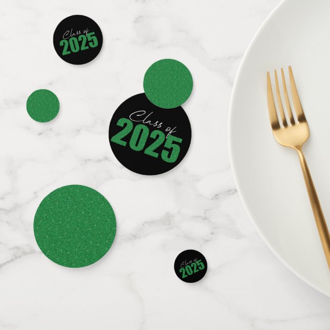 Klasse des grünen Glitzer von 2025 Konfetti (Gruppe)