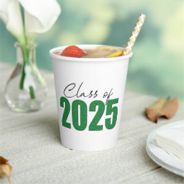 Klasse des grünen Glitzer von 2025 Pappbecher