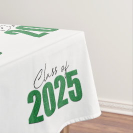 Klasse des grünen Glitzer von 2025 Tischdecke