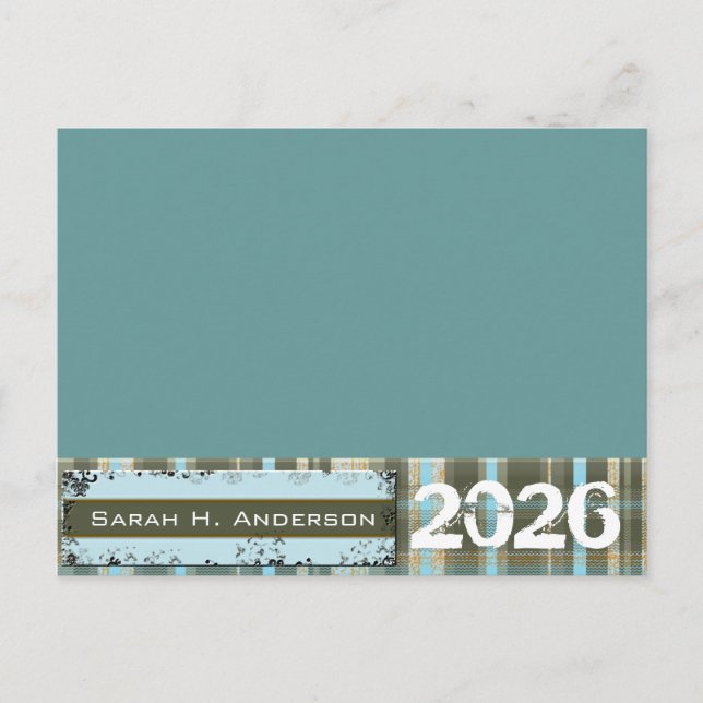 Klasse des Hochrangigen Foto-Dampfpunk-Abschlusses Einladungspostkarte (Vorderseite)