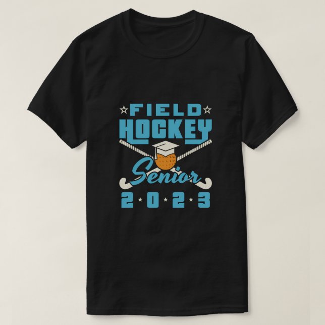 Klasse des Hockeyschlägers 2023 Abschluss Grad T-Shirt (Design vorne)