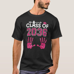 Klasse des Kindergartens 2036 Pink Handprint Grow T-Shirt