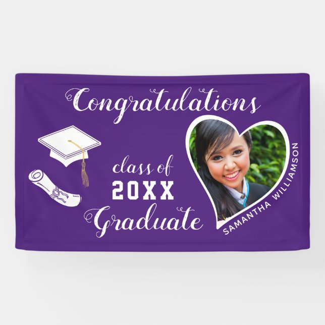 Klasse des Lila Abschlusses des Graduate Foto 2025 Banner (Horizontal)