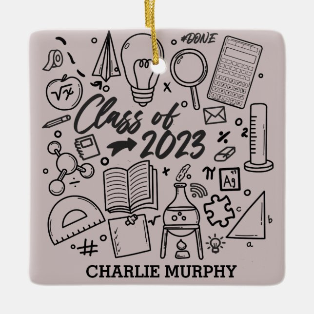 Klasse des Mathematikstudiums Abschluss 2023 Keramikornament (Vorderseite)