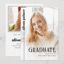 Klasse des minimalistischen GRADUATE-Fotos 2025