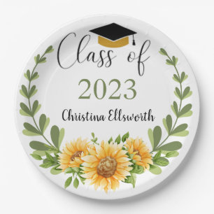Klasse des Party "Sonnenblume Wreath Grad" 2023 Pappteller