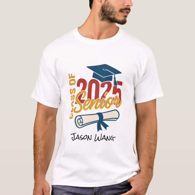 Klasse des Personalisierten Abschlusses mit Abschl T-Shirt (Vorderseite)