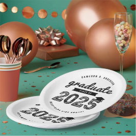 Klasse des Schwarzen Sketch Abschluss Grad Party 2 Pappteller