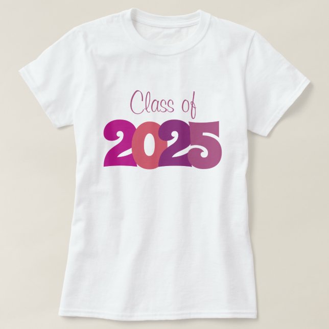 Klasse des T - Shirt 2025 Abschluss (Design vorne)