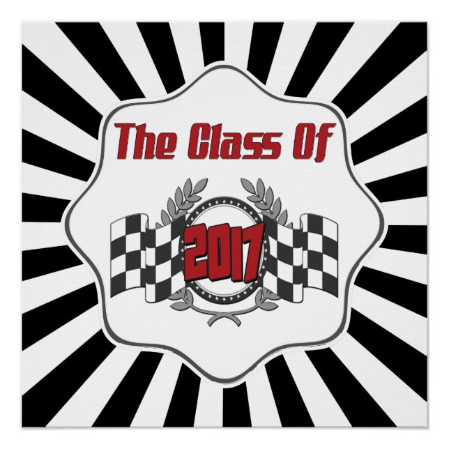 Klasse des überprüften Felds für Abschluss 2017 Poster (Vorderseite)