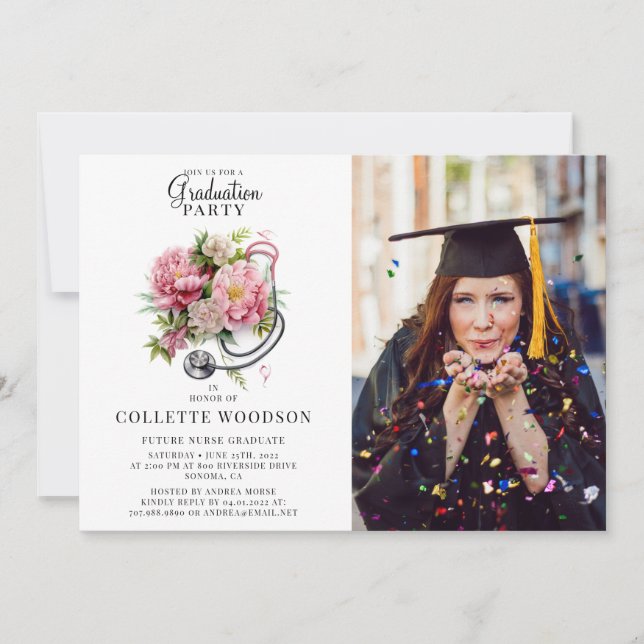 Klasse des zukünftigen Foto-Party für Krankenwagen Einladung (Vorderseite)