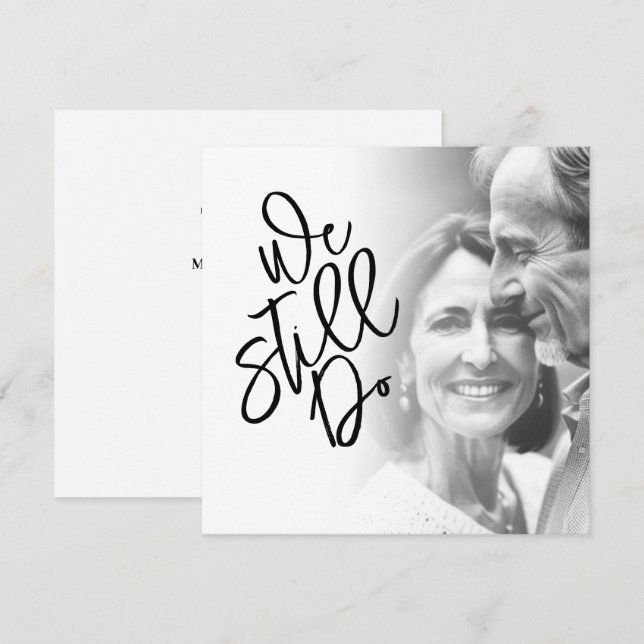 Klasse, die wir noch machen Vow Renewal Party Foto Einladung (Vorne/Hinten)