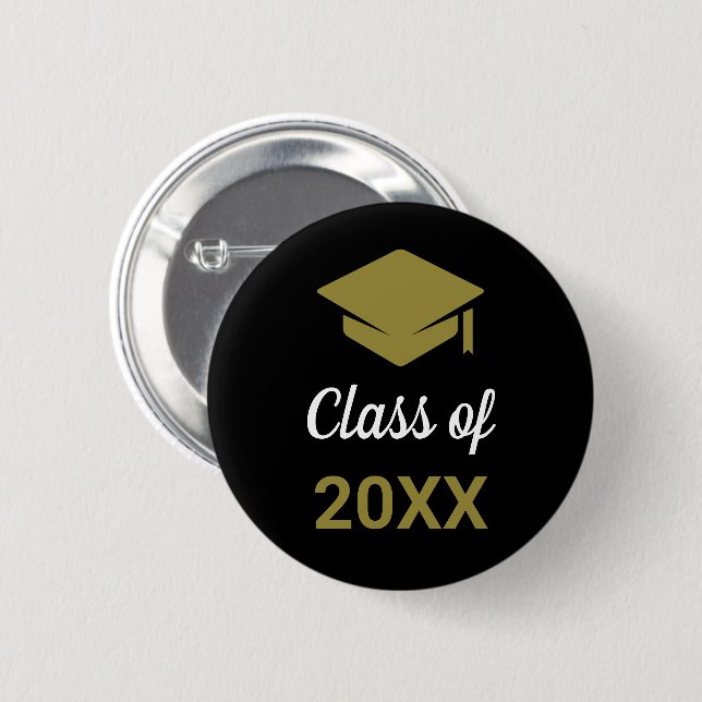 Klasse eines Glückwunschs Grad Graduation Cap Button (Vorne & Hinten)