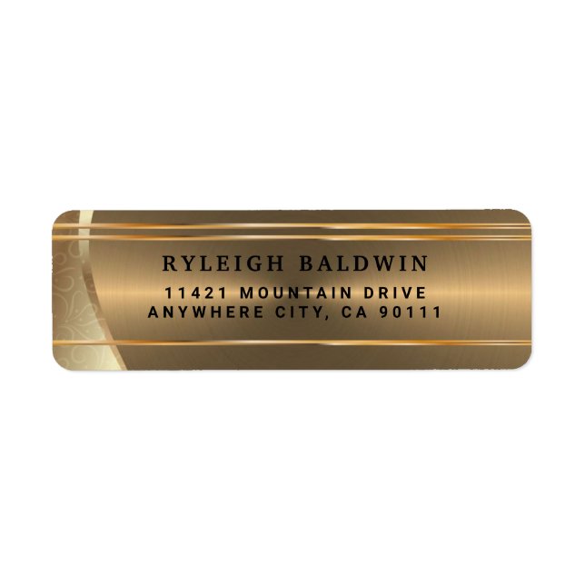 Klasse Elegantes Rückgabeadressen-Label (Vorne)