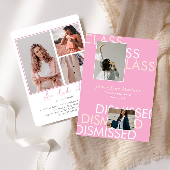 Klasse entlassen 2026 Foto Minimale Abschlussfeier Einladung (Von Creator hochgeladen)