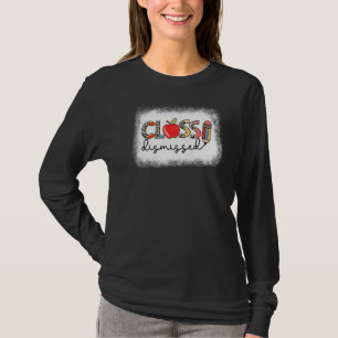 Klasse entlassen Leopard Rainbow Teacher End of Sc T-Shirt