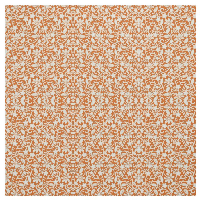 Klasse floral Damask Burnt Orange Muster Stoff (Muster)