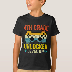 Klasse freigeschaltet Level Up Videospiel Zurück z T-Shirt