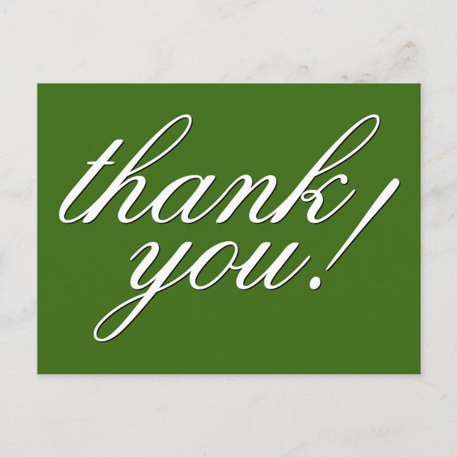 Klasse, glamourös "Danke!" Postkarte (Vorderseite)
