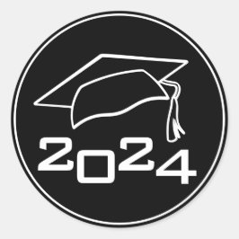 Klasse Graduation Cap Jahr Runder Aufkleber