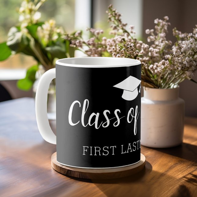 Klasse Jahr und Name - Farbe kann durch Schwarz ve Tasse (Personalized Coffee Mug)