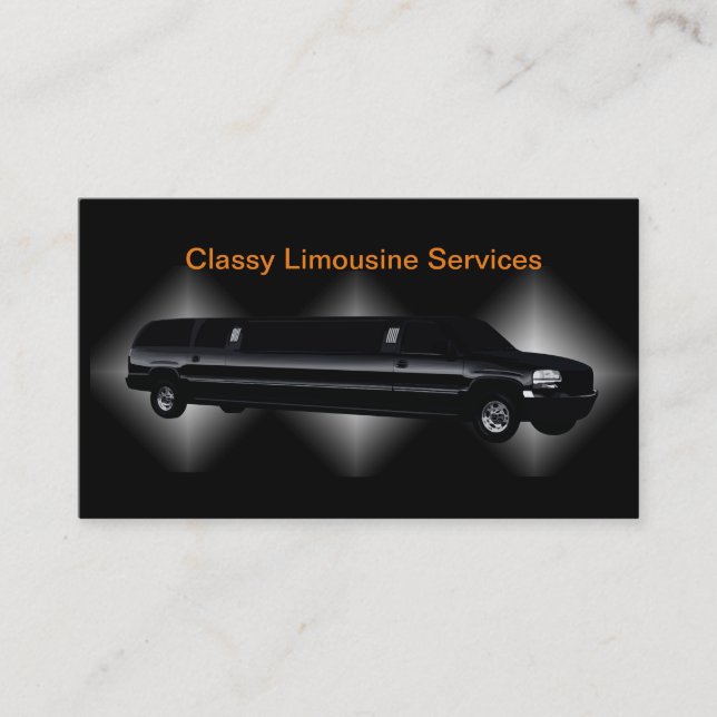 Klasse Limousine Service Chauffeur Business Cards Visitenkarte (Vorderseite)