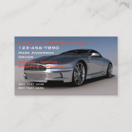 Klasse Luxusautoservice Taxi Business Card Visitenkarte