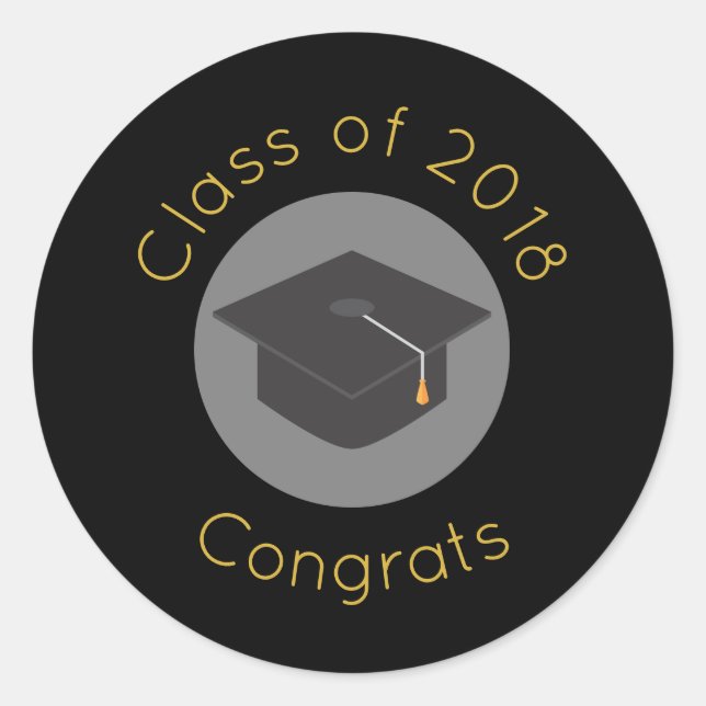 Klasse mit 20xx-Glückwünschen mit Graduationsstufe Runder Aufkleber (Vorderseite)