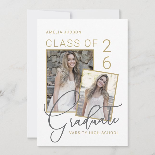 Klasse mit 25 Foto- und BIOS-Script-Abschluss Ankündigung (Vorderseite)