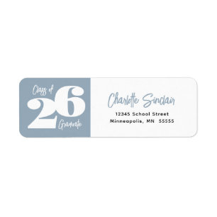 Klasse mit 25 Graduate Blue Return Address Label