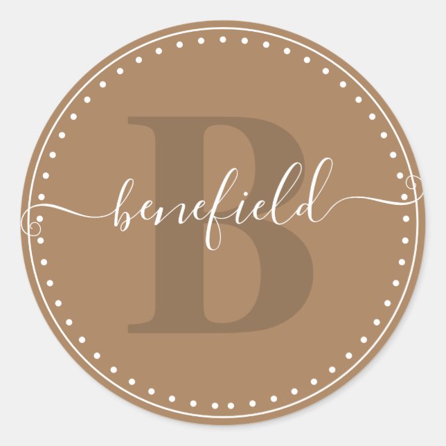 Klasse mit anfänglichem Skriptnamen Runder Aufkleber (Vorderseite)