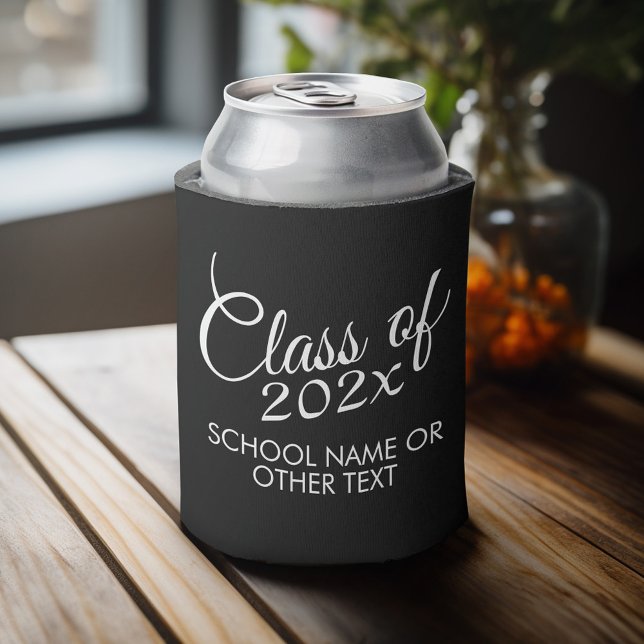 Klasse mit benutzerdefiniertem Jahr und High Schoo Dosenkühler (Personalized can cooler - congratulations to the graduate)