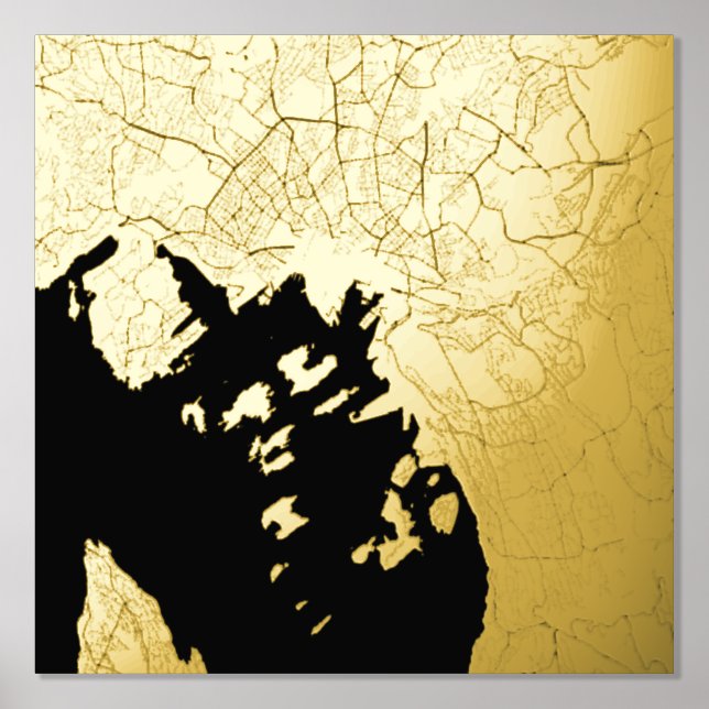 Klasse & Moderne elegante Geschenkkarte Oslo, Norw Foliendrucke (Vorderseite)