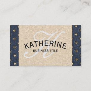 Klasse Monogram Leder Upholstered Visitenkarte