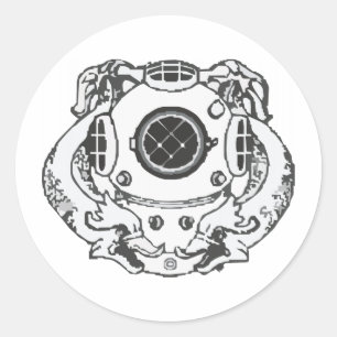 Klasse Navy Diver 1 Runder Aufkleber