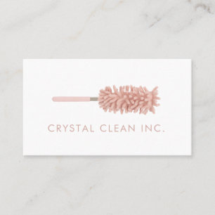 Klasse Reinigungsservice Duster Weiß Visitenkarte