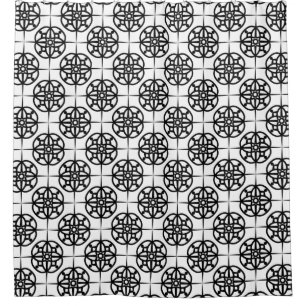 Klasse Retro visuelles geometrisches Muster Duschvorhang