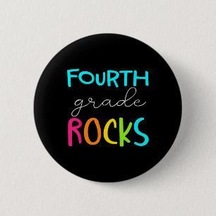 Klasse Rocks Team 4. Klasse Lehrer Button