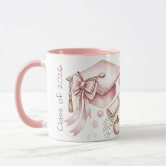 Klasse rosa Mädchen-Accessoires Abschluss  Tasse