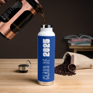 Klasse Royal Blue and White School Colors Jahr Trinkflasche