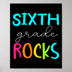 Klasse Sechs Rocks Team Lehrer der 6. Klasse Poster